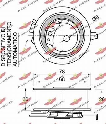 Autokit 03.81682 - Spriegotājrullītis, Gāzu sadales mehānisma piedziņas siksna ps1.lv