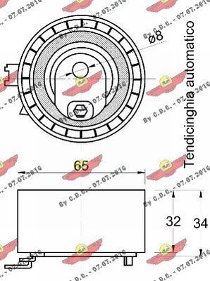 Autokit 03.81059 - Spriegotājrullītis, Gāzu sadales mehānisma piedziņas siksna ps1.lv