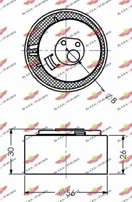 Autokit 03.81080 - Spriegotājrullītis, Gāzu sadales mehānisma piedziņas siksna ps1.lv