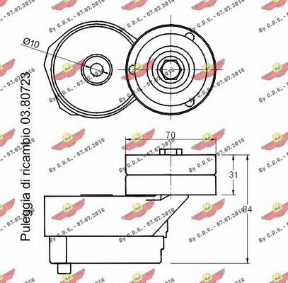 Autokit 03.81039 - Siksnas spriegotājs, Ķīļsiksna ps1.lv