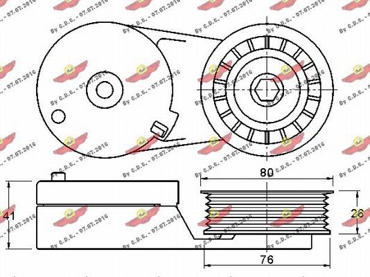 Autokit 03.81191 - Siksnas spriegotājs, Ķīļsiksna ps1.lv