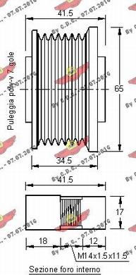 Autokit 03.81164 - Piedziņas skriemelis, Ģenerators ps1.lv