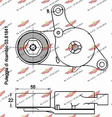 Autokit 03.81840 - Siksnas spriegotājs, Ķīļsiksna ps1.lv