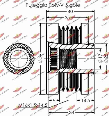 Autokit 03.81800 - Piedziņas skriemelis, Ģenerators ps1.lv