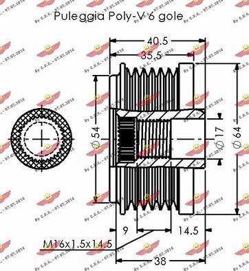 Autokit 03.81808 - Piedziņas skriemelis, Ģenerators ps1.lv