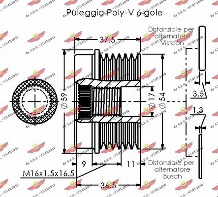 Autokit 03.81803 - Piedziņas skriemelis, Ģenerators ps1.lv