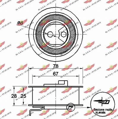 Autokit 03.81888 - Spriegotājrullītis, Gāzu sadales mehānisma piedziņas siksna ps1.lv