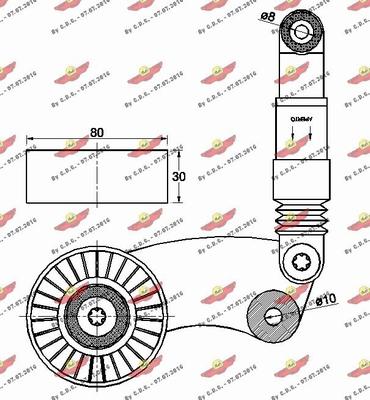 Autokit 03.81824 - Siksnas spriegotājs, Ķīļsiksna ps1.lv