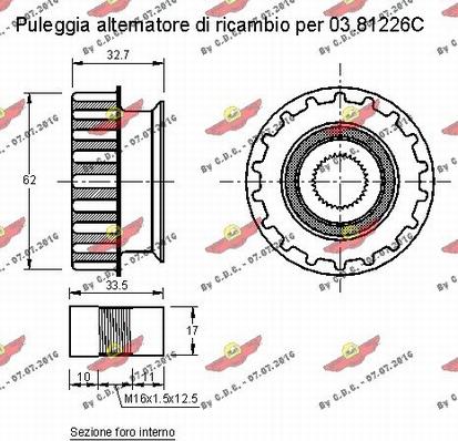 Autokit 03.81226 - Piedziņas skriemelis, Ģenerators ps1.lv