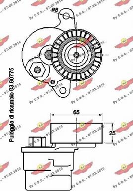 Autokit 03.81786 - Siksnas spriegotājs, Ķīļsiksna ps1.lv