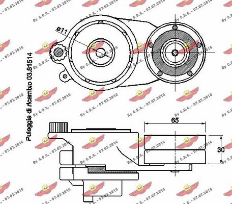 Autokit 03.81787 - Siksnas spriegotājs, Ķīļsiksna ps1.lv