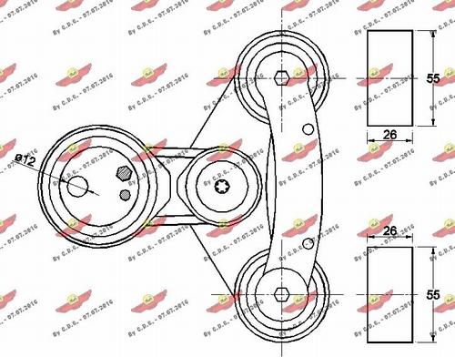 Autokit 03.81737 - Siksnas spriegotājs, Ķīļsiksna ps1.lv