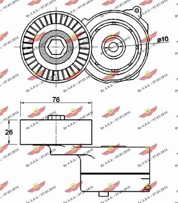 Autokit 03.81724 - Siksnas spriegotājs, Ķīļsiksna ps1.lv