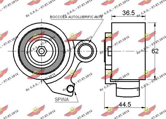 Autokit 03.394 - Spriegotājrullītis, Gāzu sadales mehānisma piedziņas siksna ps1.lv