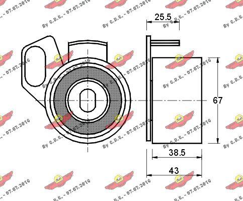 Autokit 03.396 - Spriegotājrullītis, Gāzu sadales mehānisma piedziņas siksna ps1.lv