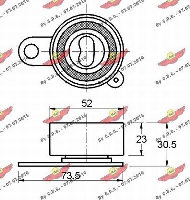 Autokit 03.340 - Spriegotājrullītis, Gāzu sadales mehānisma piedziņas siksna ps1.lv