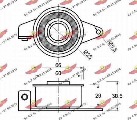 Autokit 03.347 - Spriegotājrullītis, Gāzu sadales mehānisma piedziņas siksna ps1.lv