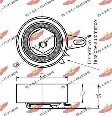 Autokit 03.363 - Spriegotājrullītis, Gāzu sadales mehānisma piedziņas siksna ps1.lv