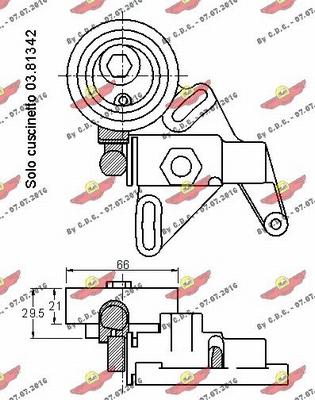 Autokit 03.295 - Spriegotājrullītis, Gāzu sadales mehānisma piedziņas siksna ps1.lv