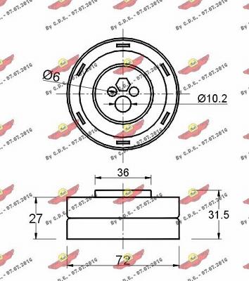 Autokit 03.293 - Spriegotājrullītis, Gāzu sadales mehānisma piedziņas siksna ps1.lv