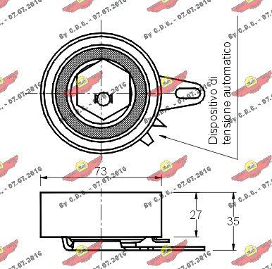 Autokit 03.781 - Spriegotājrullītis, Gāzu sadales mehānisma piedziņas siksna ps1.lv