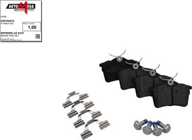 Automega 250154410 - Bremžu uzliku kompl., Disku bremzes ps1.lv