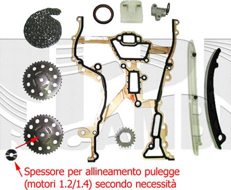 Autoteam KCA002 - Sadales vārpstas piedziņas ķēdes komplekts ps1.lv