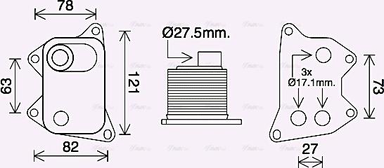 Ava Quality Cooling AI3420 - Eļļas radiators, Motoreļļa ps1.lv