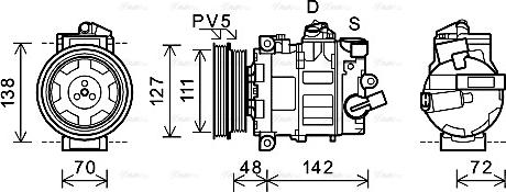 Ava Quality Cooling AIAK359 - Kompresors, Gaisa kond. sistēma ps1.lv