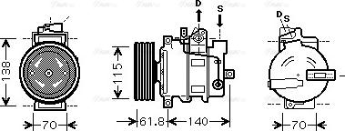 Ava Quality Cooling AIAK263 - Kompresors, Gaisa kond. sistēma ps1.lv