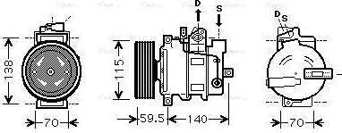 Ava Quality Cooling AIAK284 - Kompresors, Gaisa kond. sistēma ps1.lv