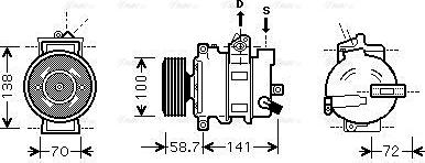 Ava Quality Cooling AIAK279 - Kompresors, Gaisa kond. sistēma ps1.lv