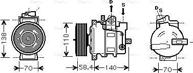 Ava Quality Cooling AIAK274 - Kompresors, Gaisa kond. sistēma ps1.lv