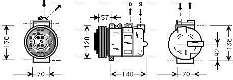 Ava Quality Cooling AUAK056 - Kompresors, Gaisa kond. sistēma ps1.lv