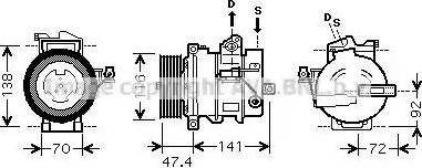 Ava Quality Cooling AU K188 - Kompresors, Gaisa kond. sistēma ps1.lv