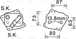 Ava Quality Cooling BW3412 - Eļļas radiators, Motoreļļa ps1.lv