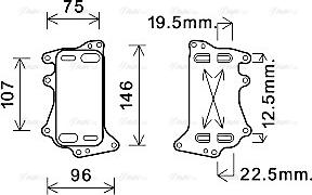 Ava Quality Cooling BW3556 - Eļļas radiators, Automātiskā pārnesumkārba ps1.lv