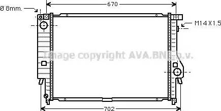 Ava Quality Cooling BWA2128 - Radiators, Motora dzesēšanas sistēma ps1.lv