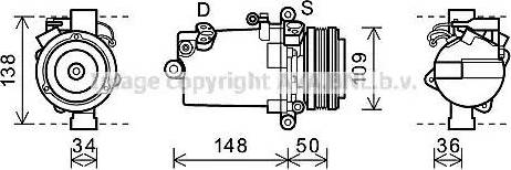 Ava Quality Cooling BWK408 - Kompresors, Gaisa kond. sistēma ps1.lv