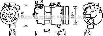 Ava Quality Cooling BWK395 - Kompresors, Gaisa kond. sistēma ps1.lv