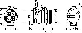 Ava Quality Cooling BWAK345 - Kompresors, Gaisa kond. sistēma ps1.lv