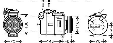 Ava Quality Cooling BWAK318 - Kompresors, Gaisa kond. sistēma ps1.lv