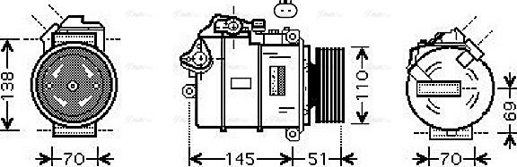 Ava Quality Cooling BWAK384 - Kompresors, Gaisa kond. sistēma ps1.lv