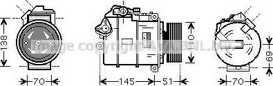 Ava Quality Cooling BWK384 - Kompresors, Gaisa kond. sistēma ps1.lv