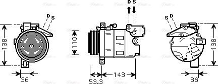 Ava Quality Cooling BW K321 - Kompresors, Gaisa kond. sistēma ps1.lv