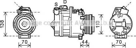 Ava Quality Cooling BWK407 - Kompresors, Gaisa kond. sistēma ps1.lv