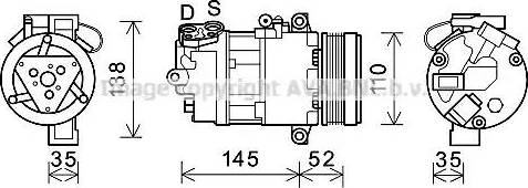 Ava Quality Cooling BWK545 - Kompresors, Gaisa kond. sistēma ps1.lv