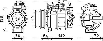 Ava Quality Cooling BWK551 - Kompresors, Gaisa kond. sistēma ps1.lv