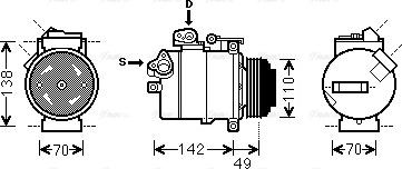 Ava Quality Cooling BWK389 - Kompresors, Gaisa kond. sistēma ps1.lv