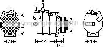 Ava Quality Cooling BWK386 - Kompresors, Gaisa kond. sistēma ps1.lv